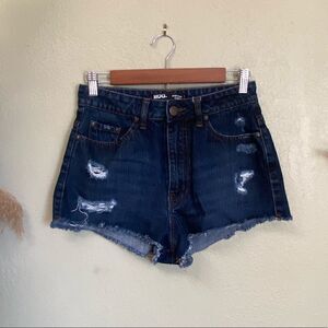 BDG urban outfitters distressed dark denim short